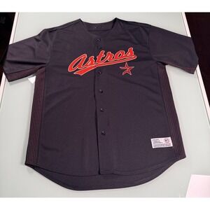 Houston Astros #17 Lance Berkman Mens XL black & Red Baseball jersey Embroidered